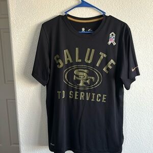 Nike NFL dri-fit salute to service San Francisco 49ers medium shirt
